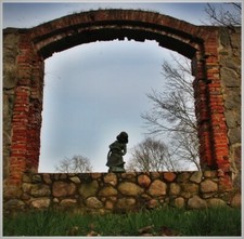 Lebensgroße Garten Plastik