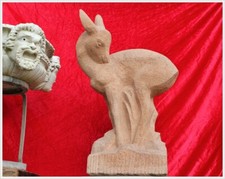 Lebensgroßes Reh Kitz Stein